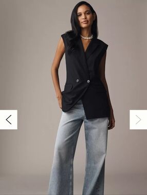 New Anthropologie Maeve double breasted Vest